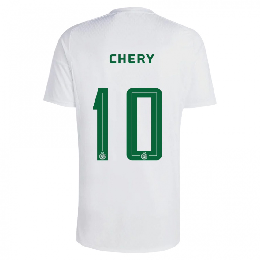 Homme Maillot Tjaronn Chery #10 Vert Bleu Tenues Extérieur 2023/24 T-Shirt Suisse