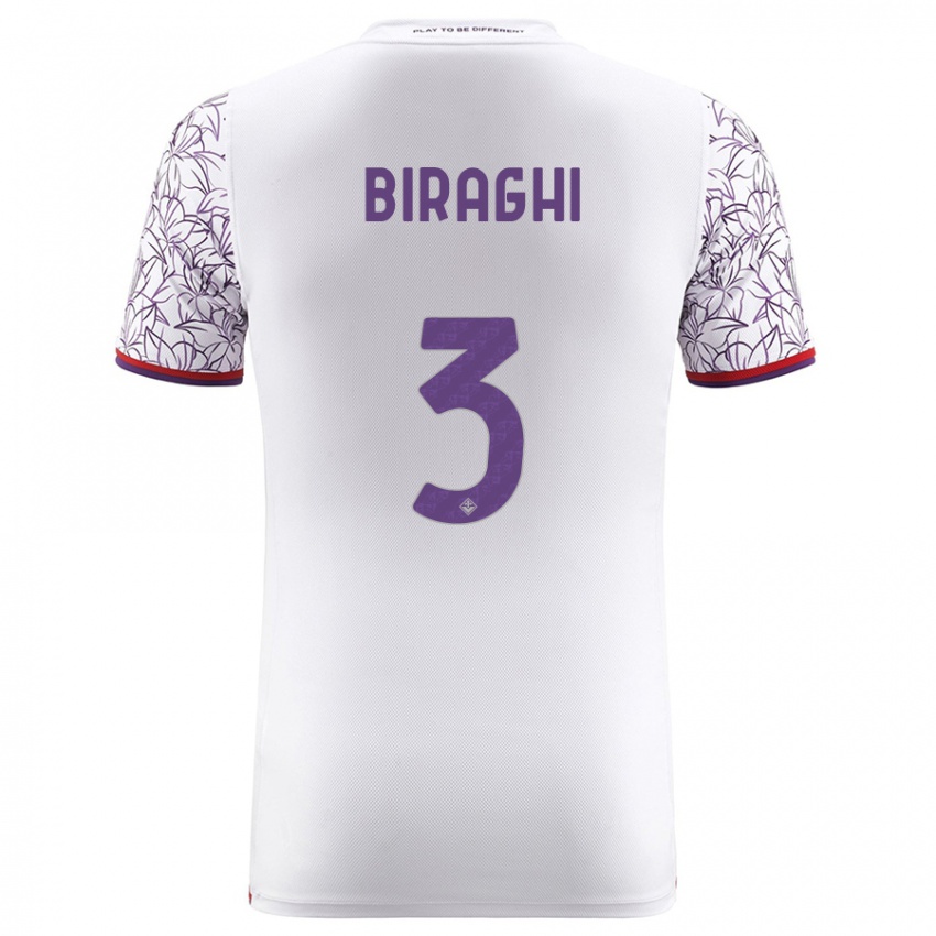 Homme Maillot Cristiano Biraghi #3 Blanc Tenues Extérieur 2023/24 T-Shirt Suisse