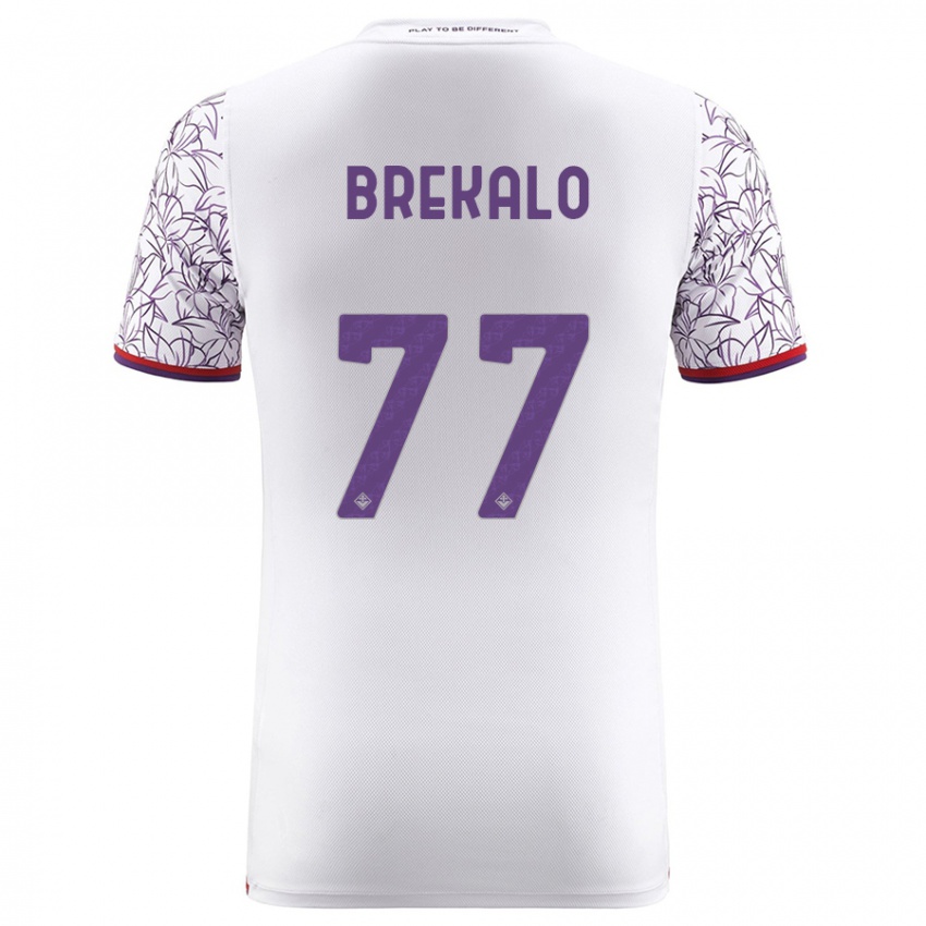 Homme Maillot Josip Brekalo #77 Blanc Tenues Extérieur 2023/24 T-Shirt Suisse