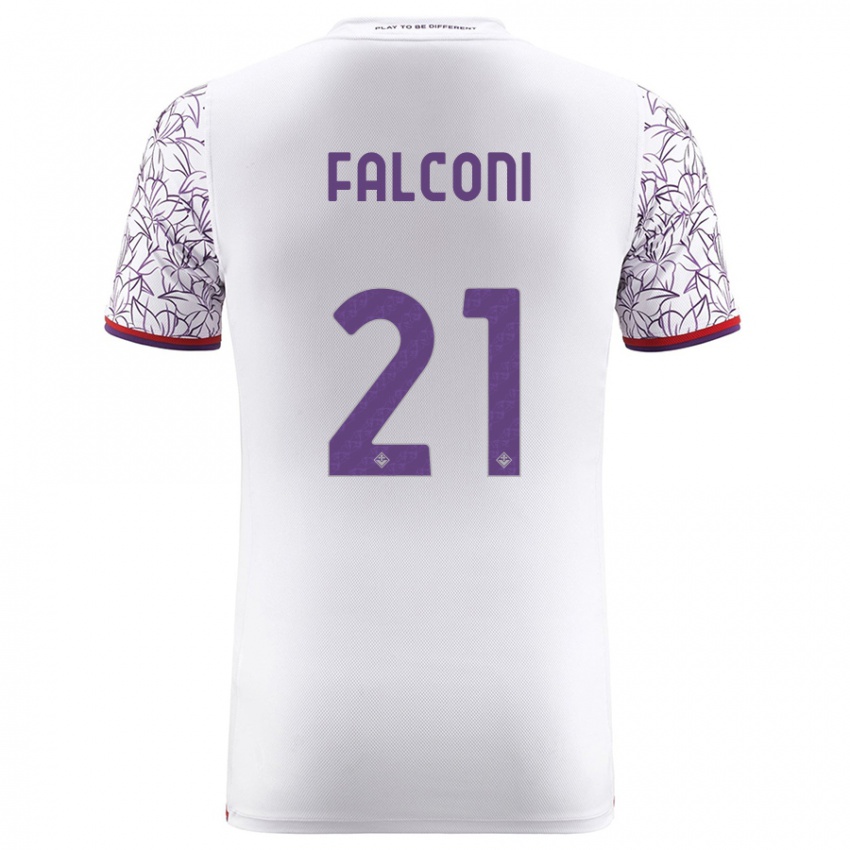 Homme Maillot Niccolo Falconi #21 Blanc Tenues Extérieur 2023/24 T-Shirt Suisse