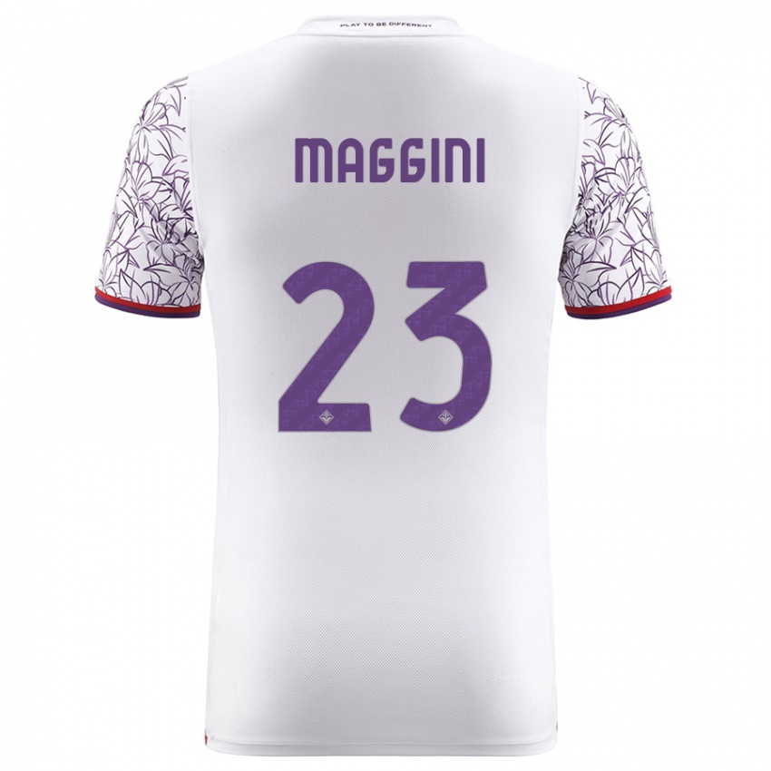 Homme Maillot Filippo Maggini #23 Blanc Tenues Extérieur 2023/24 T-Shirt Suisse