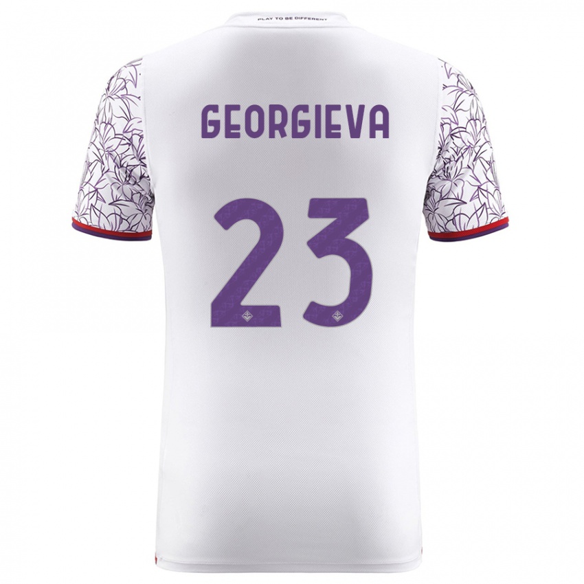 Herren Marina Georgieva #23 Weiß Auswärtstrikot Trikot 2023/24 T-Shirt Schweiz