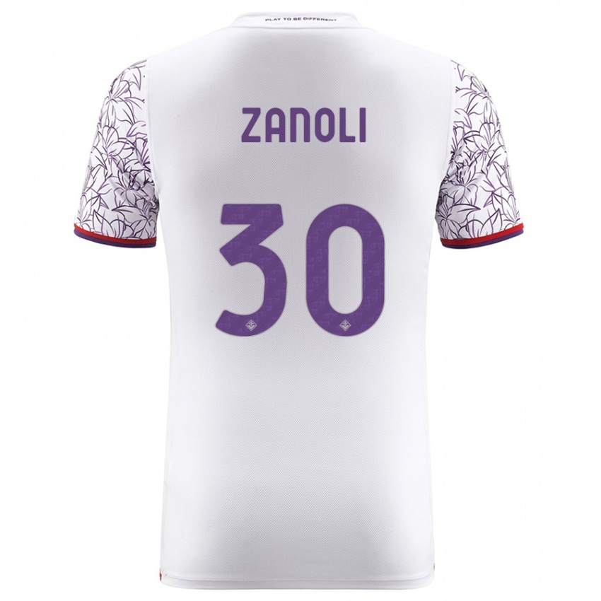 Homme Maillot Martina Zanoli #30 Blanc Tenues Extérieur 2023/24 T-Shirt Suisse