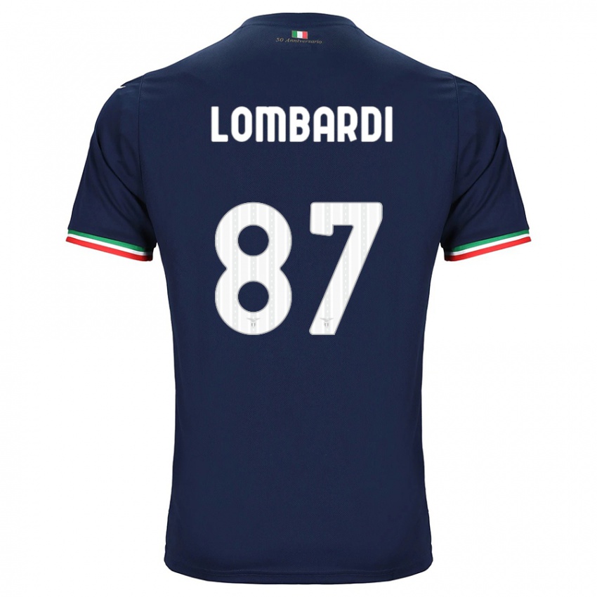 Homme Maillot Cristiano Lombardi #87 Marin Tenues Extérieur 2023/24 T-Shirt Suisse