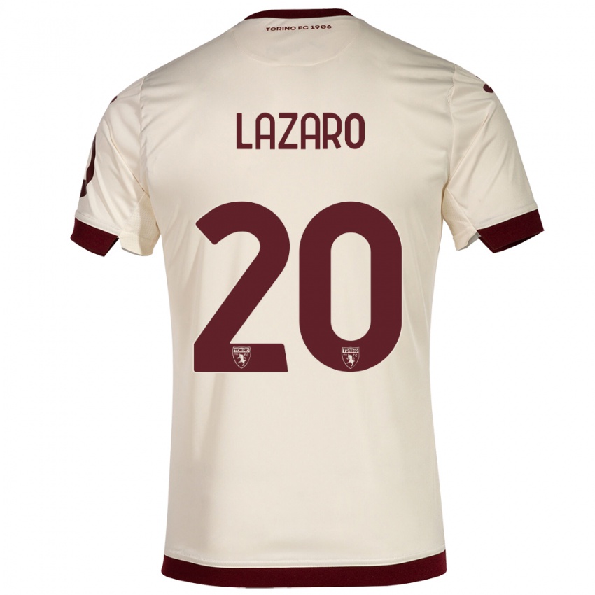 Herren Valentino Lazaro #20 Sekt Auswärtstrikot Trikot 2023/24 T-Shirt Schweiz