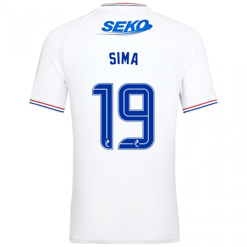 Herren Abdallah Sima #19 Weiß Auswärtstrikot Trikot 2023/24 T-Shirt Schweiz