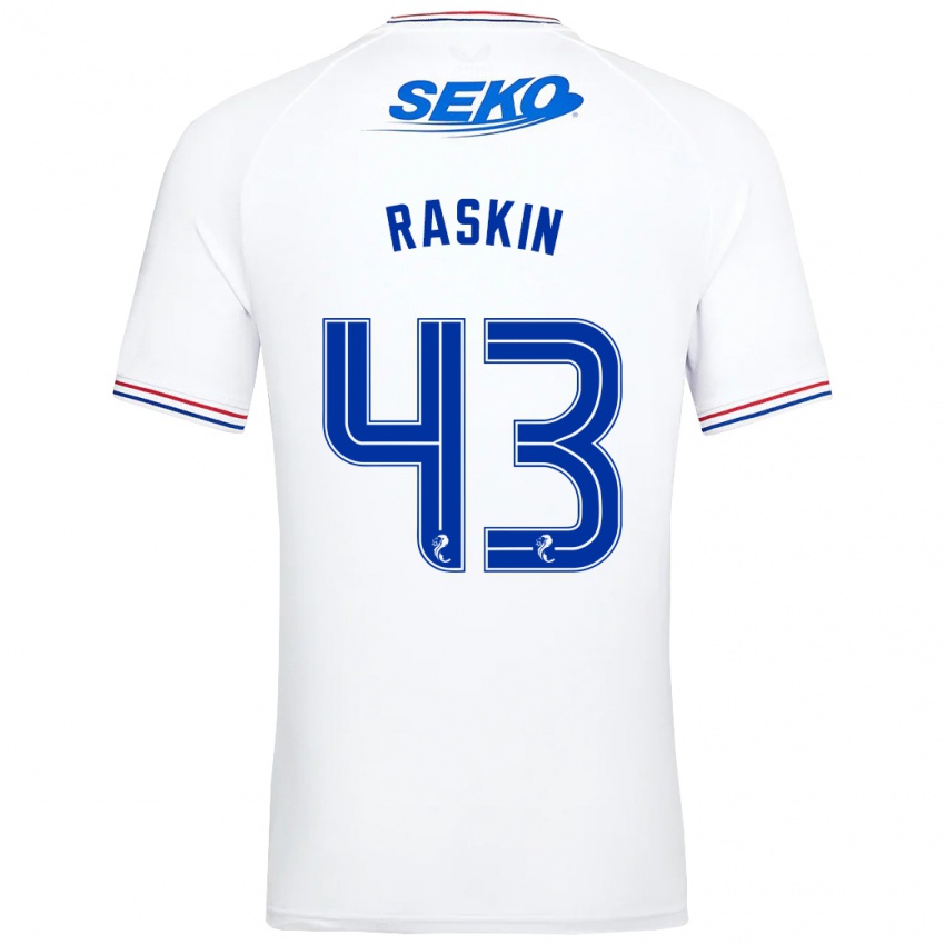 Homme Maillot Nicolas Raskin #43 Blanc Tenues Extérieur 2023/24 T-Shirt Suisse
