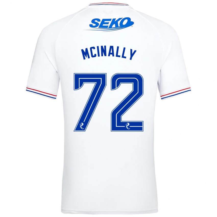 Herren Darren Mcinally #72 Weiß Auswärtstrikot Trikot 2023/24 T-Shirt Schweiz
