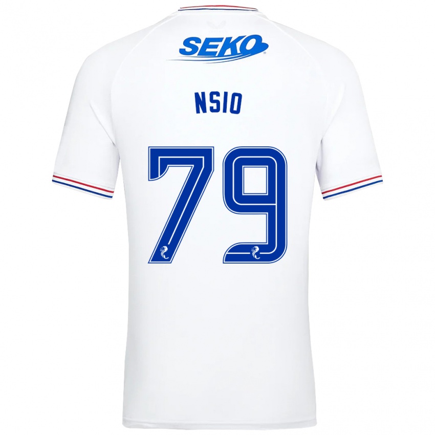 Herren Paul Nsio #79 Weiß Auswärtstrikot Trikot 2023/24 T-Shirt Schweiz