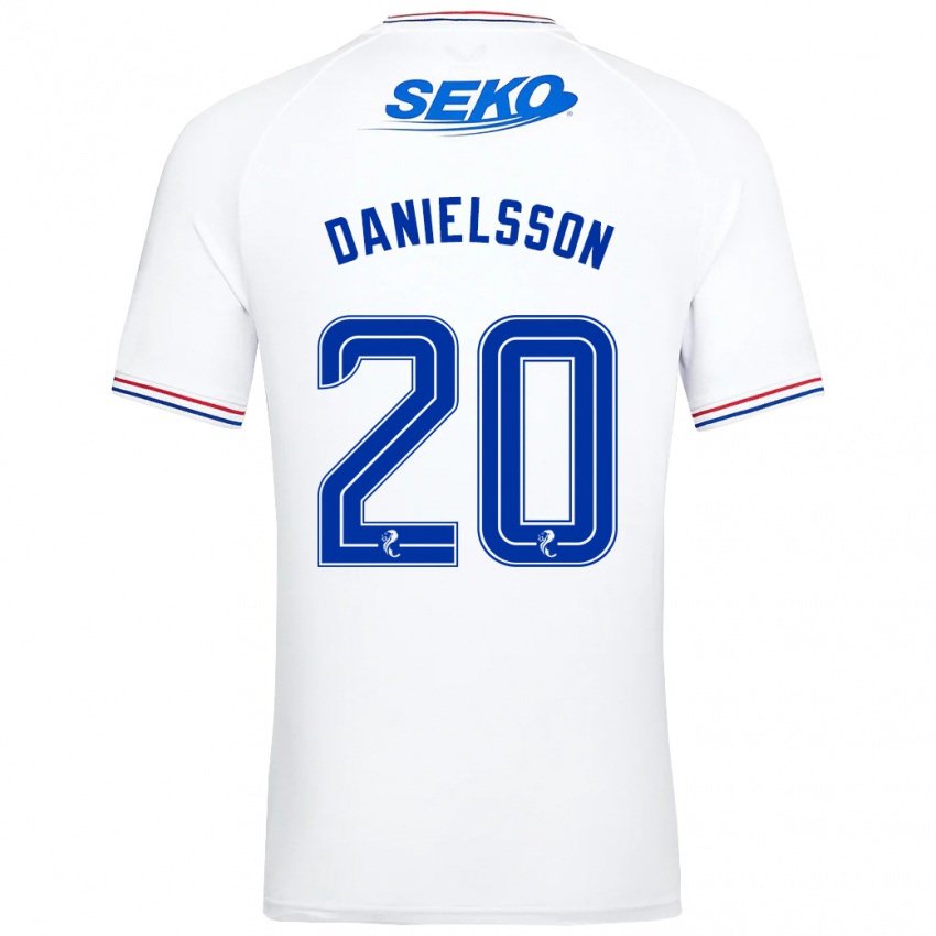 Homme Maillot Jenny Julia Danielsson #20 Blanc Tenues Extérieur 2023/24 T-Shirt Suisse