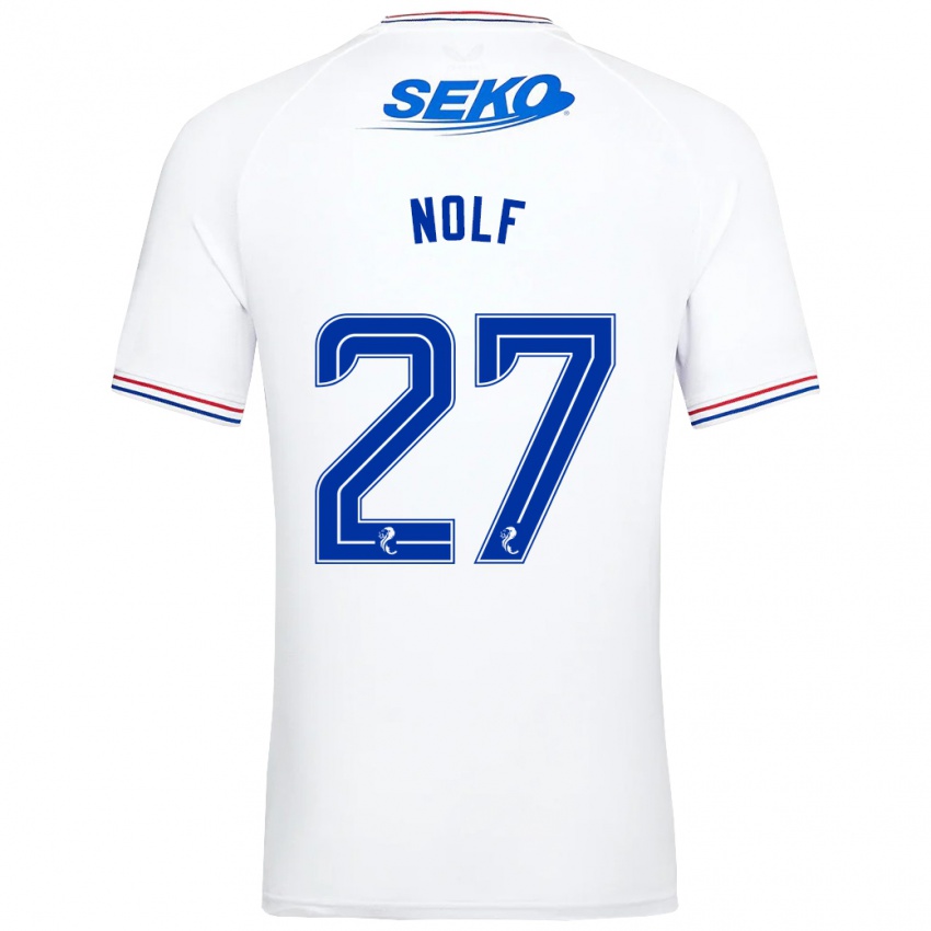 Herren Madeline Nolf #27 Weiß Auswärtstrikot Trikot 2023/24 T-Shirt Schweiz