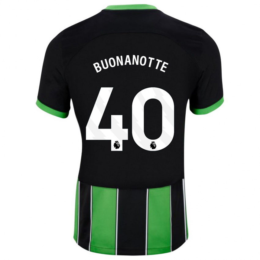 Homme Maillot Facundo Buonanotte #40 Vert Noir Tenues Extérieur 2023/24 T-Shirt Suisse