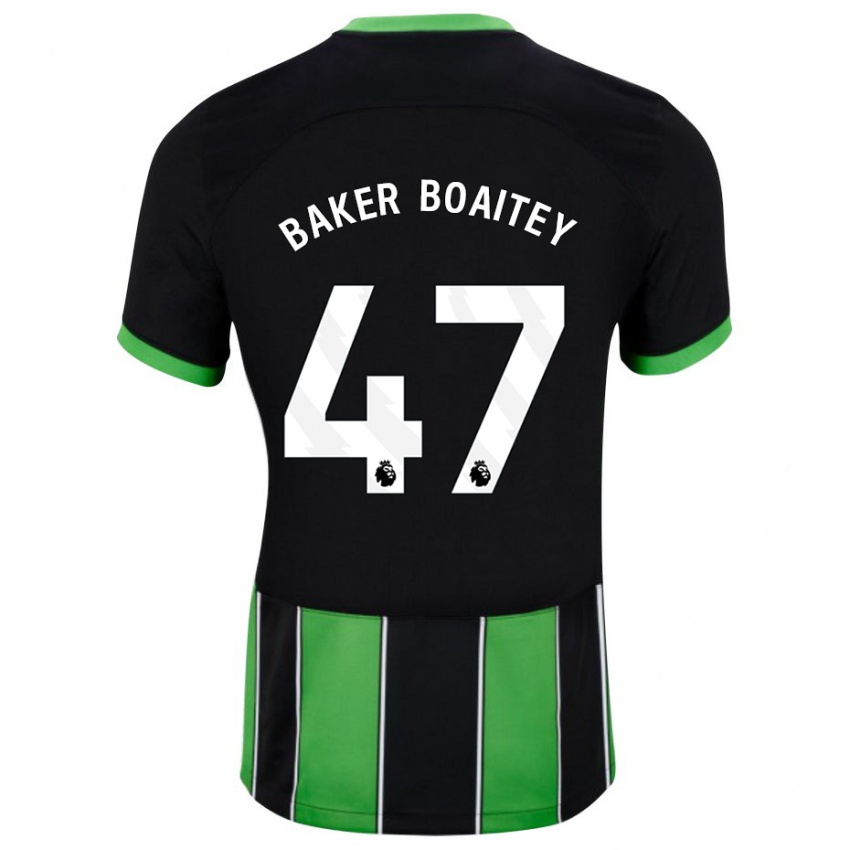 Herren Benicio Baker-Boaitey #47 Schwarz Grün Auswärtstrikot Trikot 2023/24 T-Shirt Schweiz