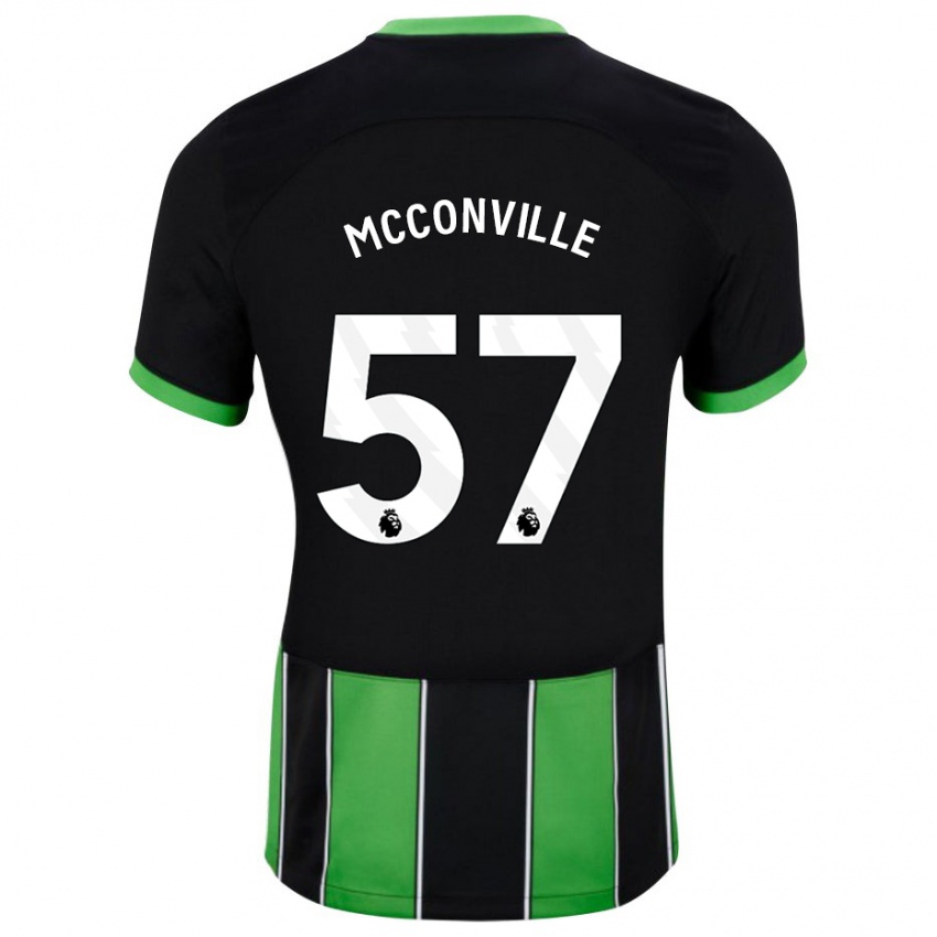 Homme Maillot Ruairi Mcconville #57 Vert Noir Tenues Extérieur 2023/24 T-Shirt Suisse