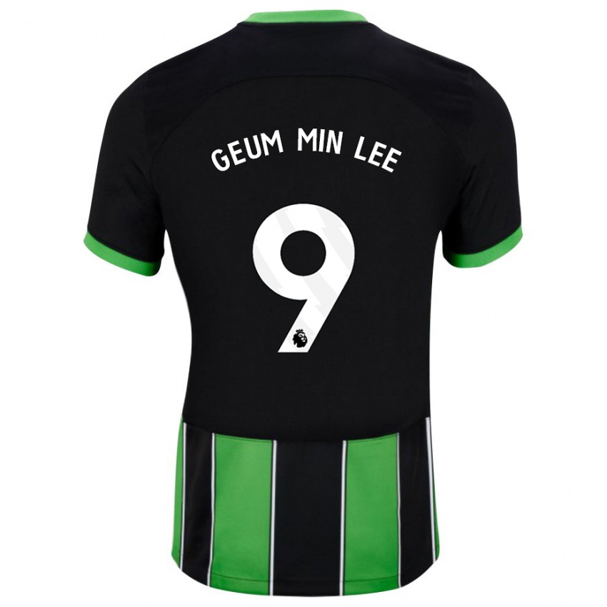 Homme Maillot Lee Geum-Min #9 Vert Noir Tenues Extérieur 2023/24 T-Shirt Suisse