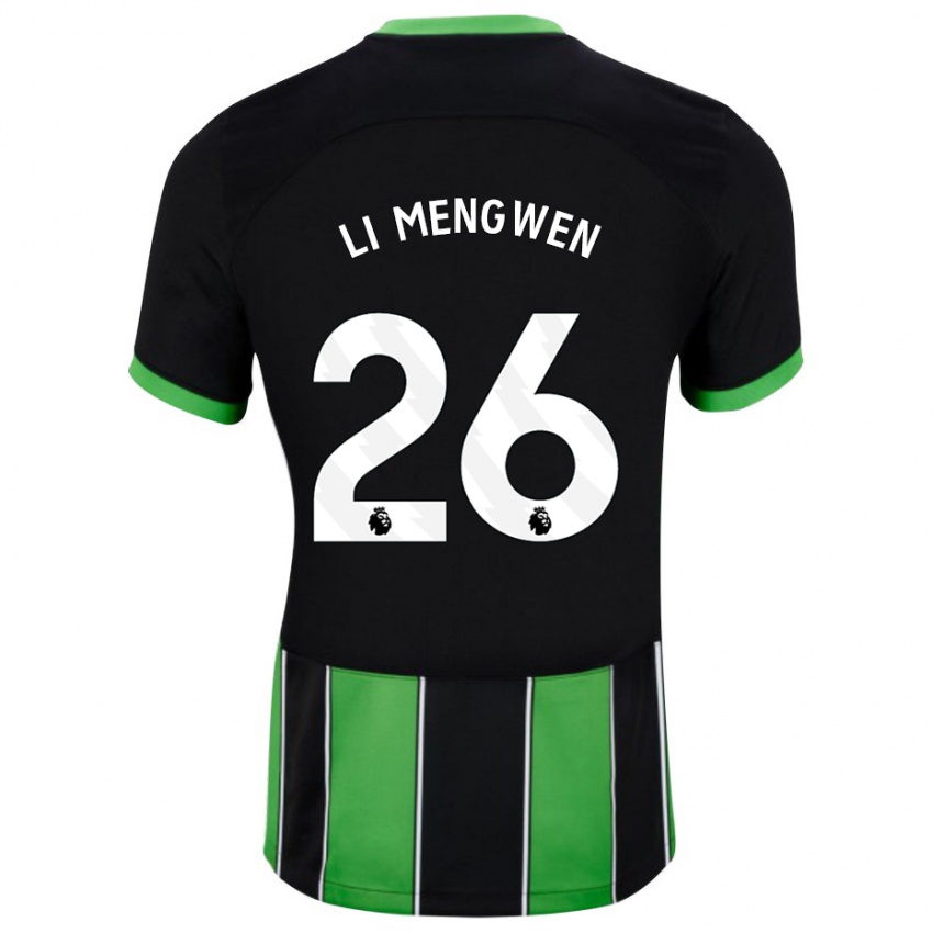 Homme Maillot Li Mengwen #26 Vert Noir Tenues Extérieur 2023/24 T-Shirt Suisse