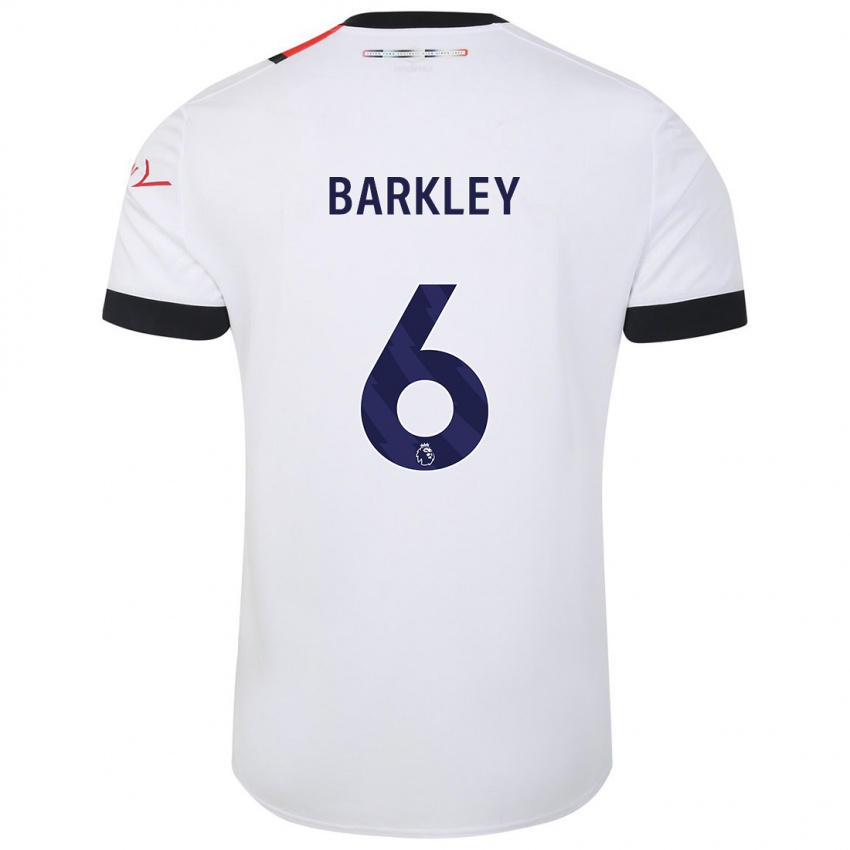 Homme Maillot Ross Barkley #6 Blanc Tenues Extérieur 2023/24 T-Shirt Suisse