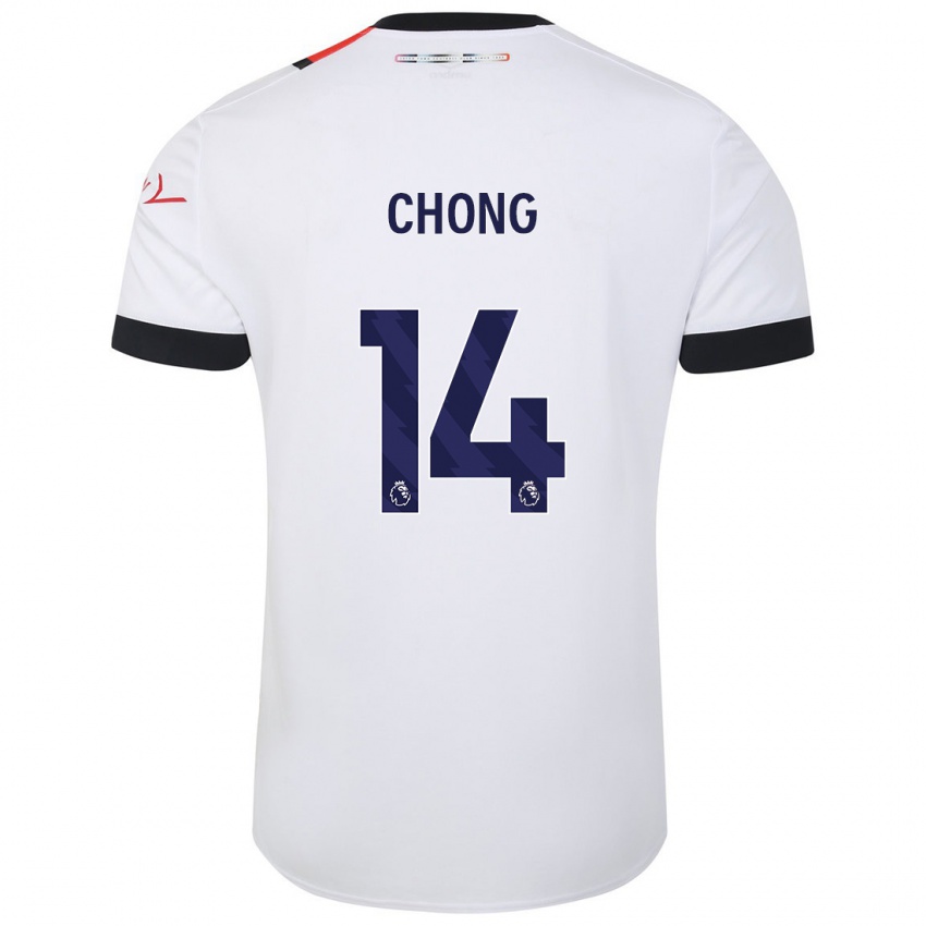 Homme Maillot Tahith Chong #14 Blanc Tenues Extérieur 2023/24 T-Shirt Suisse