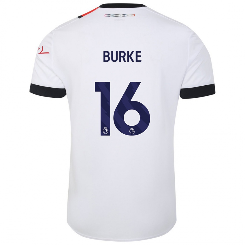 Homme Maillot Reece Burke #16 Blanc Tenues Extérieur 2023/24 T-Shirt Suisse