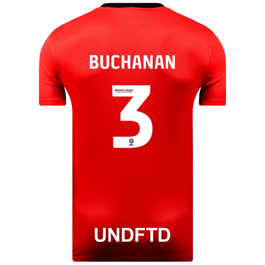 Herren Lee Buchanan #3 Rot Auswärtstrikot Trikot 2023/24 T-Shirt Schweiz