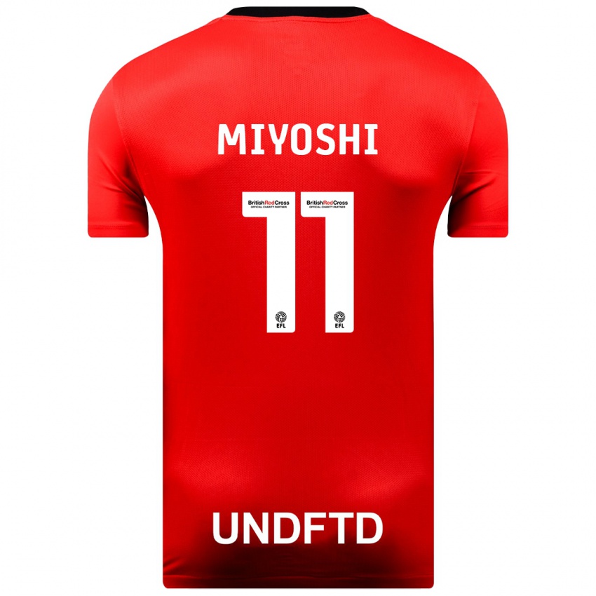 Herren Koji Miyoshi #11 Rot Auswärtstrikot Trikot 2023/24 T-Shirt Schweiz