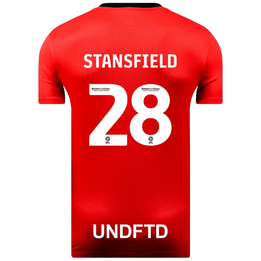 Herren Jay Stansfield #28 Rot Auswärtstrikot Trikot 2023/24 T-Shirt Schweiz