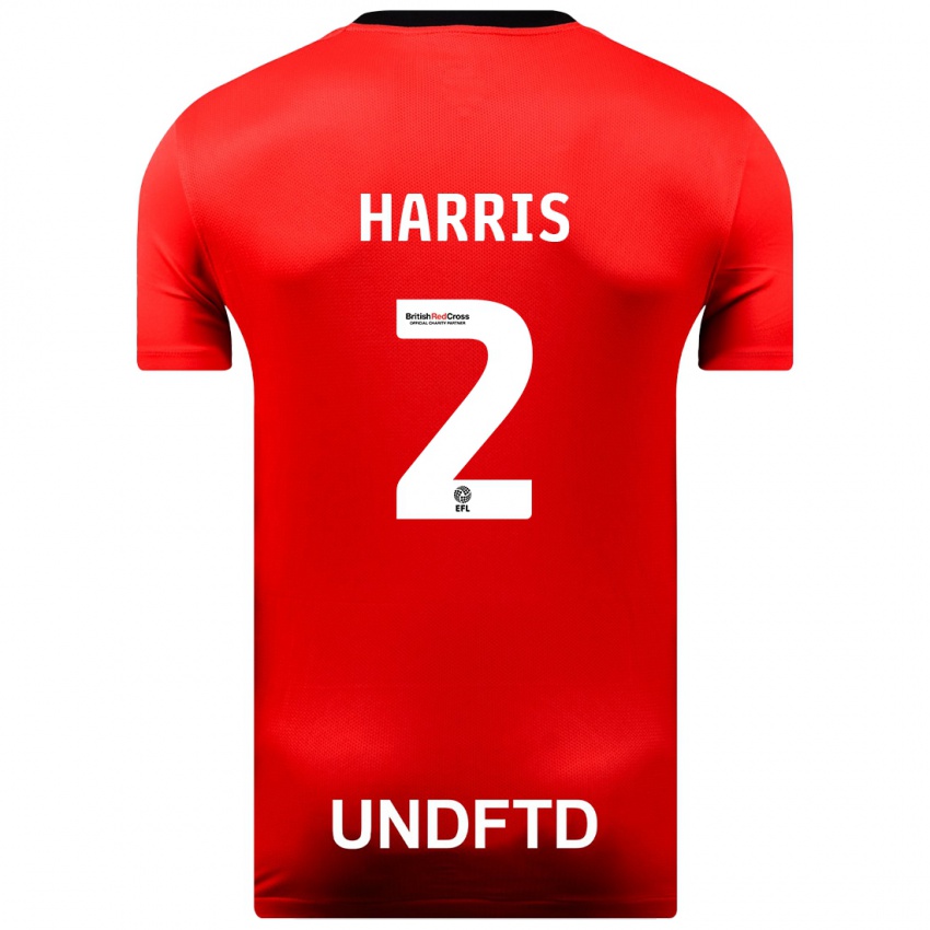 Homme Maillot Martha Harris #2 Rouge Tenues Extérieur 2023/24 T-Shirt Suisse