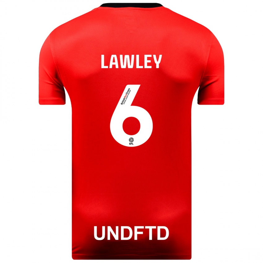 Herren Gemma Lawley #6 Rot Auswärtstrikot Trikot 2023/24 T-Shirt Schweiz