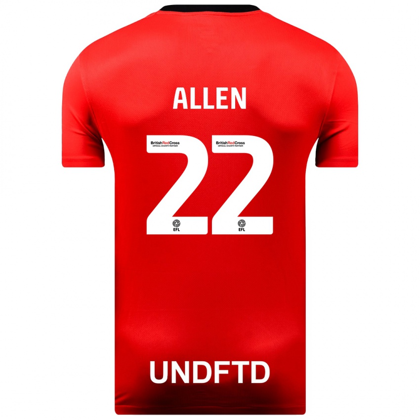 Herren Remi Allen #22 Rot Auswärtstrikot Trikot 2023/24 T-Shirt Schweiz