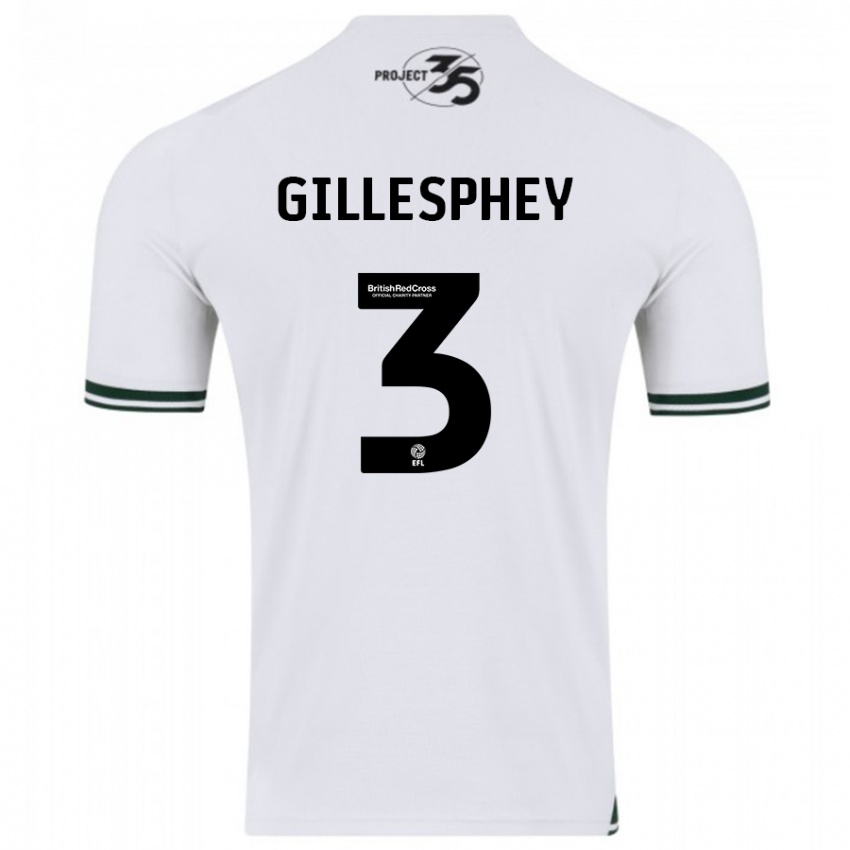 Homme Maillot Macaulay Gillesphey #3 Blanc Tenues Extérieur 2023/24 T-Shirt Suisse