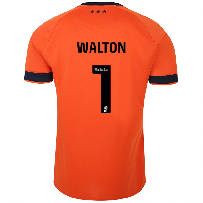 Herren Christian Walton #1 Orangefarben Auswärtstrikot Trikot 2023/24 T-Shirt Schweiz