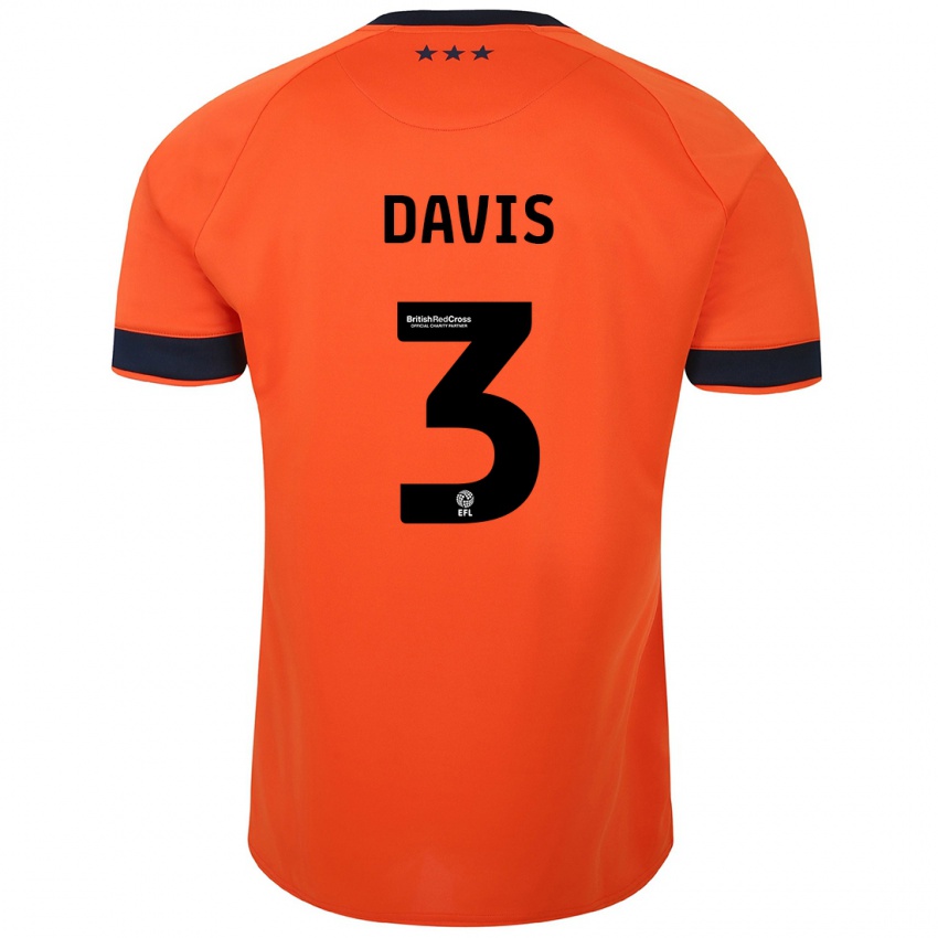 Herren Leif Davis #3 Orangefarben Auswärtstrikot Trikot 2023/24 T-Shirt Schweiz