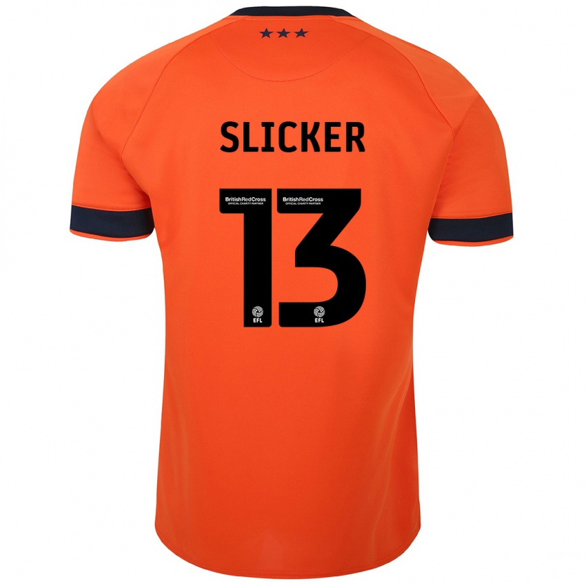 Herren Cieran Slicker #13 Orangefarben Auswärtstrikot Trikot 2023/24 T-Shirt Schweiz