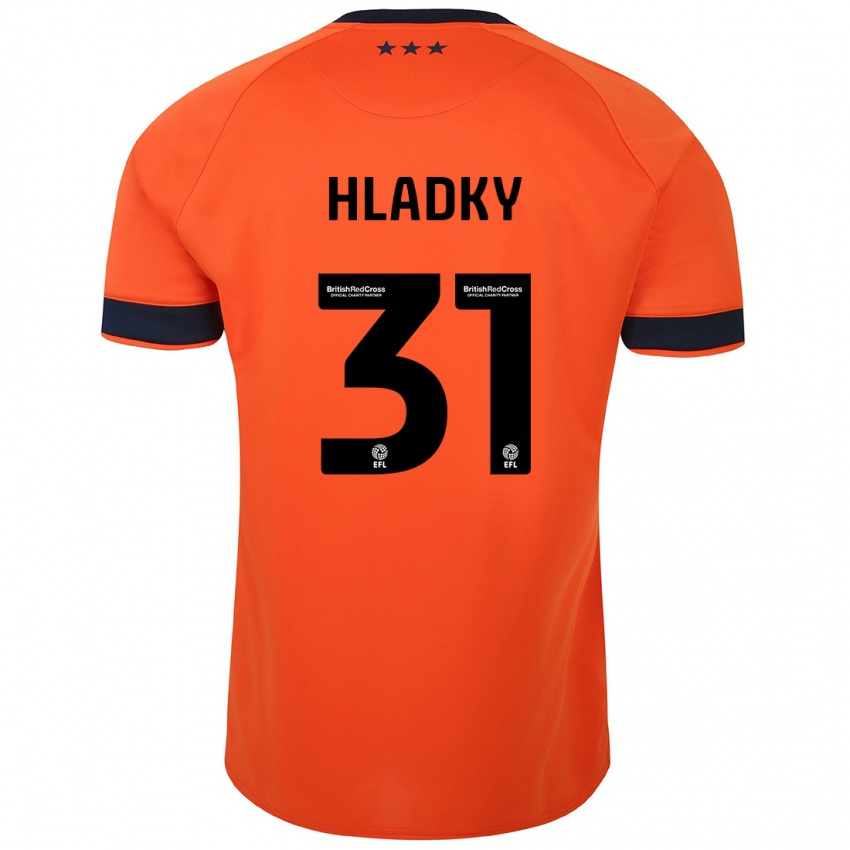 Herren Vaclav Hladky #31 Orangefarben Auswärtstrikot Trikot 2023/24 T-Shirt Schweiz