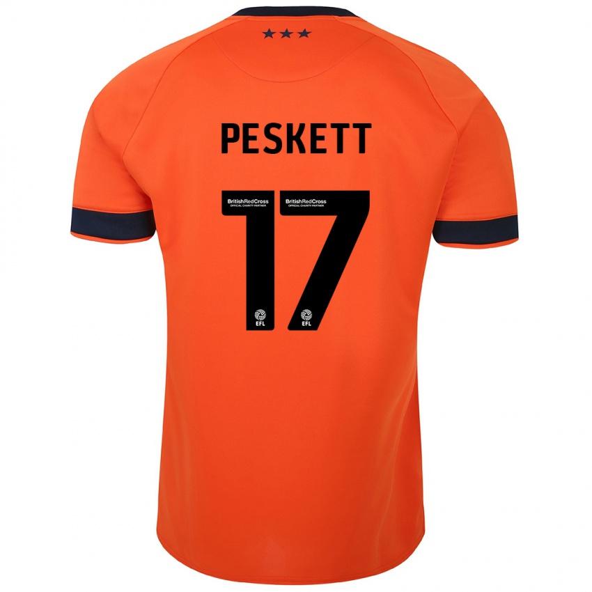 Herren Sophie Peskett #17 Orangefarben Auswärtstrikot Trikot 2023/24 T-Shirt Schweiz