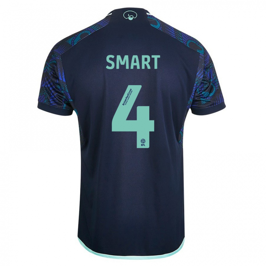 Homme Maillot Olivia Smart #4 Bleu Tenues Extérieur 2023/24 T-Shirt Suisse