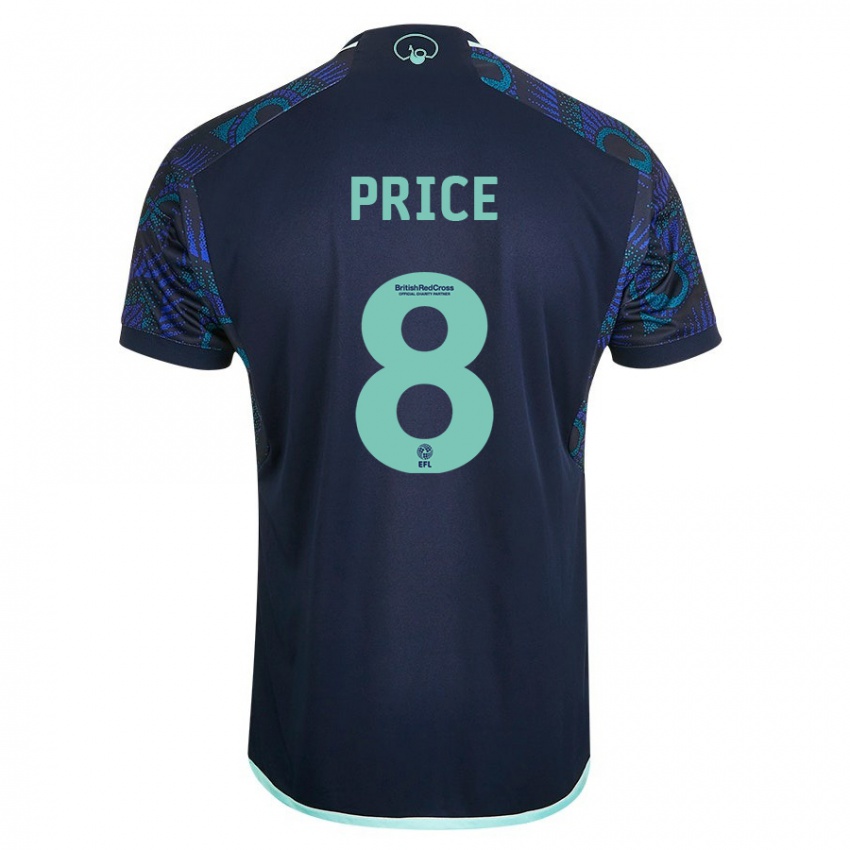 Herren Leoni Price #8 Blau Auswärtstrikot Trikot 2023/24 T-Shirt Schweiz