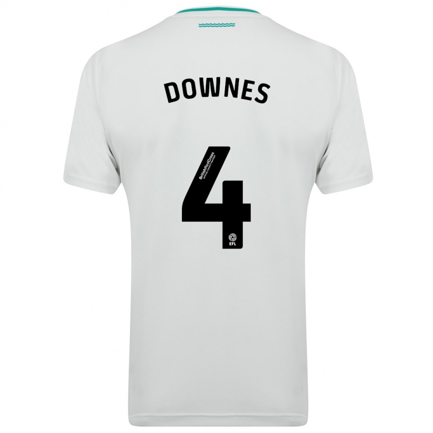 Herren Flynn Downes #4 Weiß Auswärtstrikot Trikot 2023/24 T-Shirt Schweiz
