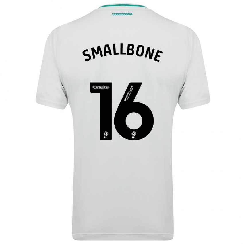 Homme Maillot Will Smallbone #16 Blanc Tenues Extérieur 2023/24 T-Shirt Suisse
