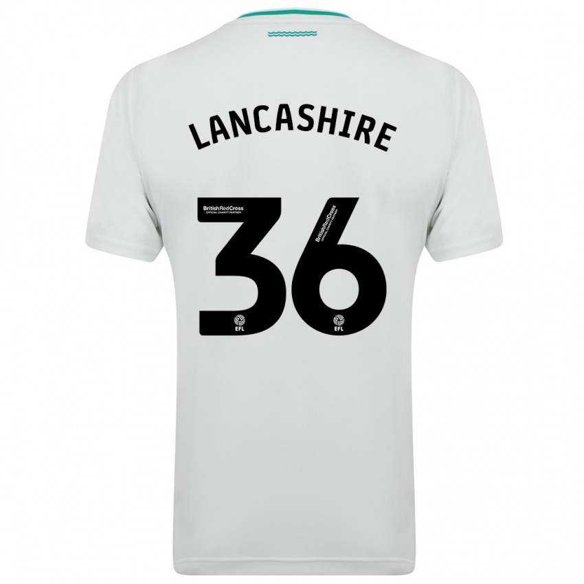 Homme Maillot Olly Lancashire #36 Blanc Tenues Extérieur 2023/24 T-Shirt Suisse