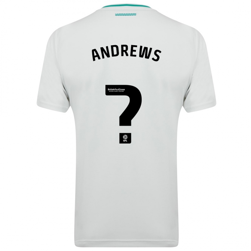 Homme Maillot Joe Andrews #0 Blanc Tenues Extérieur 2023/24 T-Shirt Suisse
