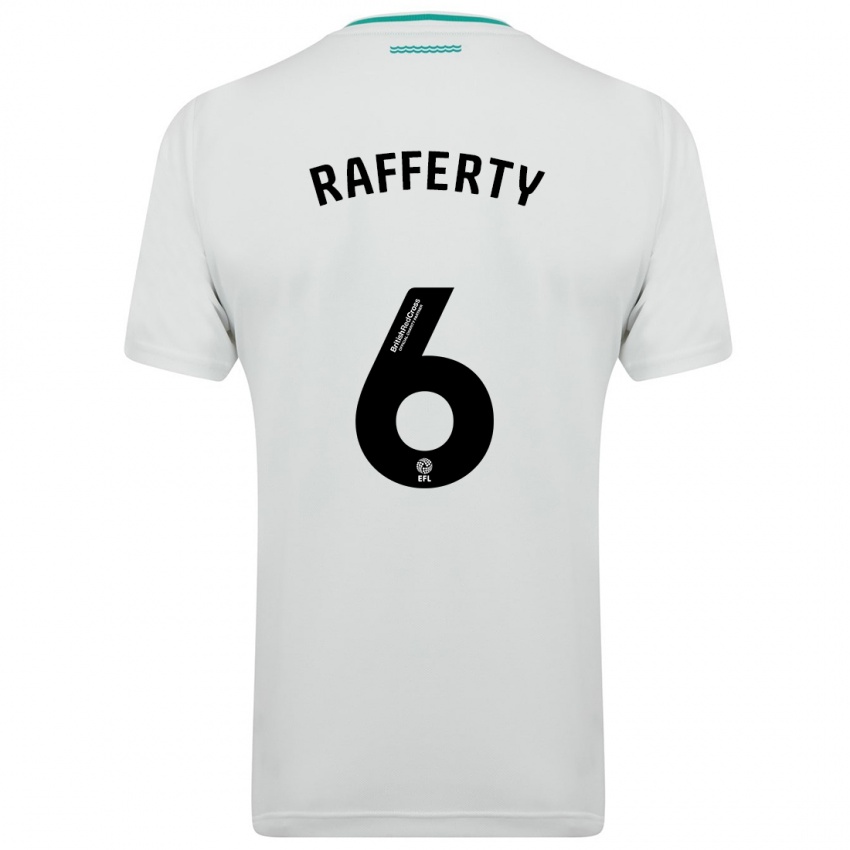 Homme Maillot Laura Rafferty #6 Blanc Tenues Extérieur 2023/24 T-Shirt Suisse