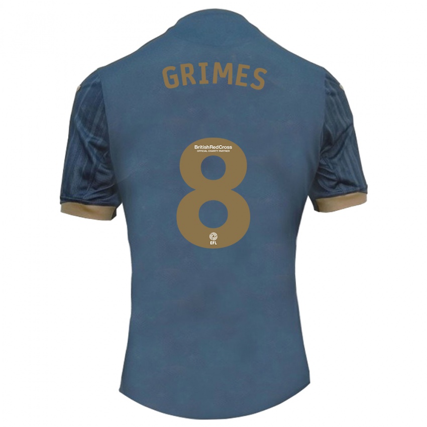 Herren Matt Grimes #8 Dunkles Blaugrün Auswärtstrikot Trikot 2023/24 T-Shirt Schweiz