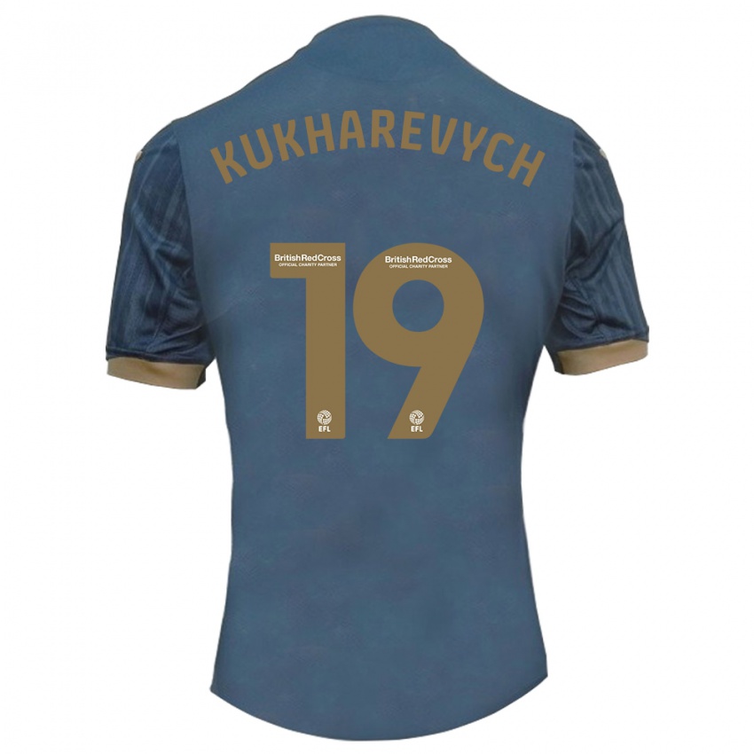 Homme Maillot Mykola Kukharevych #19 Sarcelle Foncée Tenues Extérieur 2023/24 T-Shirt Suisse
