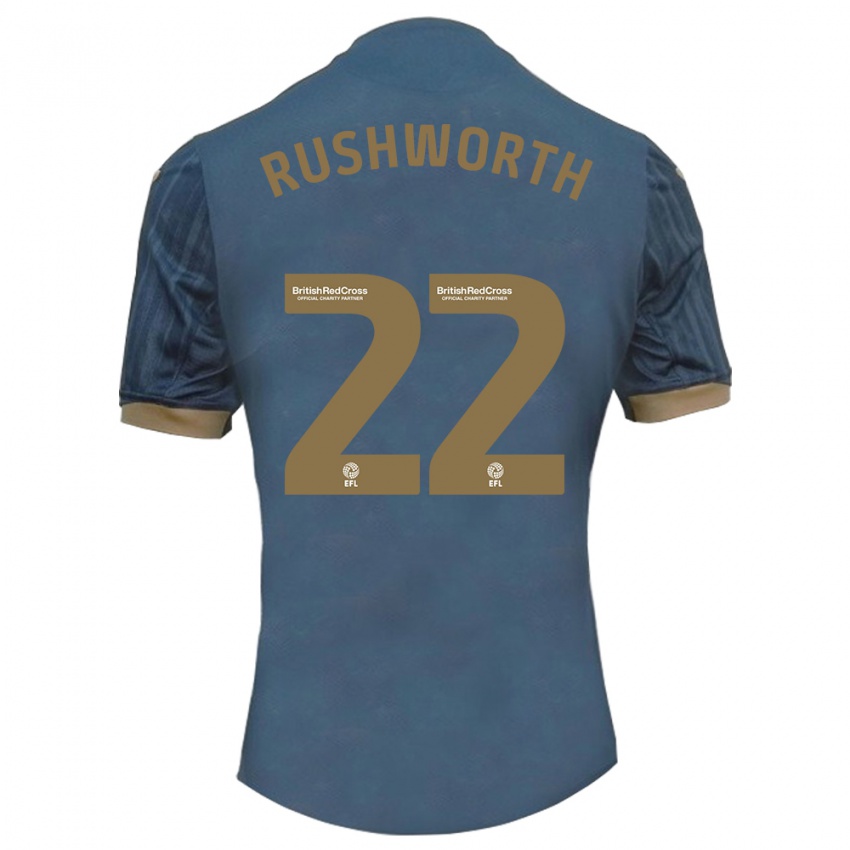 Homme Maillot Carl Rushworth #22 Sarcelle Foncée Tenues Extérieur 2023/24 T-Shirt Suisse
