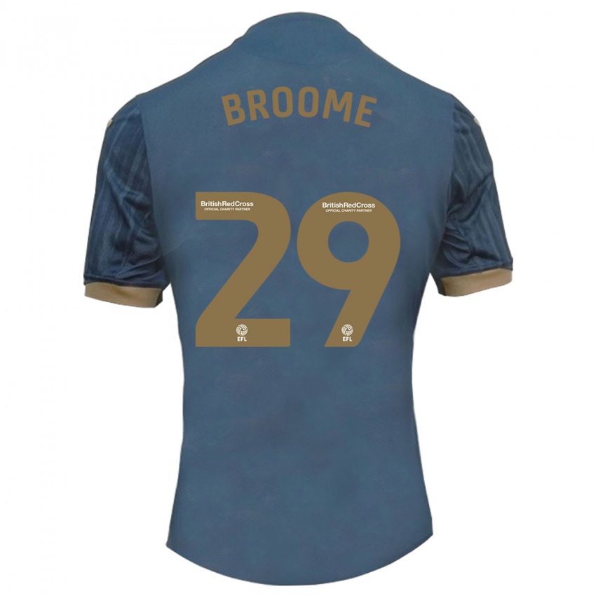 Herren Nathan Broome #29 Dunkles Blaugrün Auswärtstrikot Trikot 2023/24 T-Shirt Schweiz