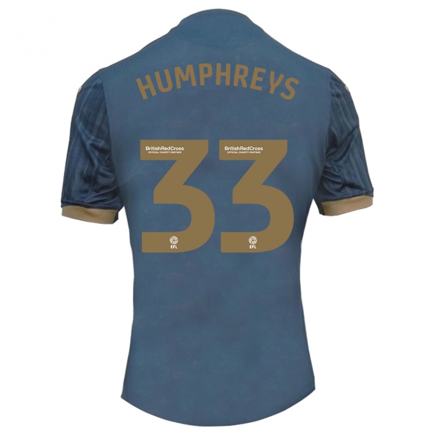 Homme Maillot Bashir Humphreys #33 Sarcelle Foncée Tenues Extérieur 2023/24 T-Shirt Suisse