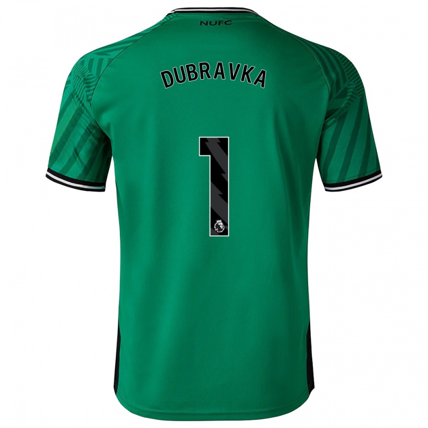 Homme Maillot Martin Dubravka #1 Vert Tenues Extérieur 2023/24 T-Shirt Suisse