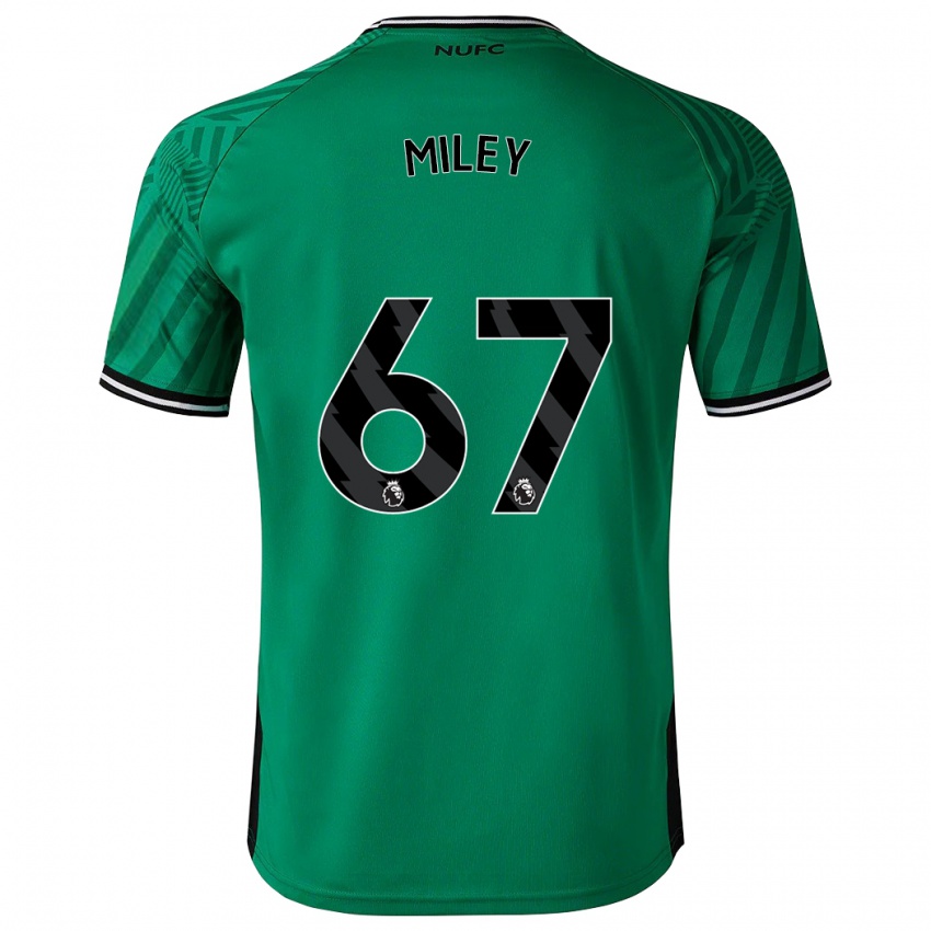 Homme Maillot Lewis Miley #67 Vert Tenues Extérieur 2023/24 T-Shirt Suisse