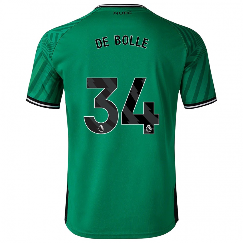 Homme Maillot Lucas De Bolle #34 Vert Tenues Extérieur 2023/24 T-Shirt Suisse
